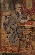 Louis Valtat - Son père en train de lire (Paintings) h: 20.2 x w: 13.5 in / h: 51.3 x w: 34.3 cm