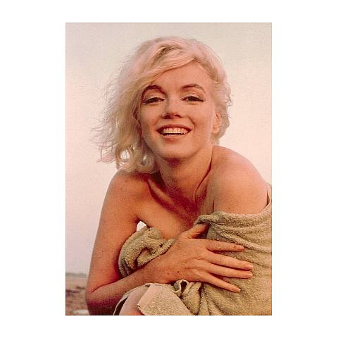 George Barris Marilyn Monroe Green Towel and Big Smile