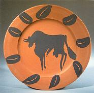 Pablo Picasso - Bull rim with leaves (Ceramics)