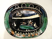 Pablo Picasso - Green Corrida (Ceramics) h: 30 x w: 36.5 cm / h: 11.8 x w: 14.4 in