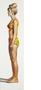 <i>Bikini Figure</i>, 1966<br>Oil on canvas, 66 x 19 inches<br>Acquavella Galleries