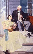 Concert on the Steps of a Plantation - Study