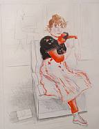 David Hockney - Celia Observing (Prints and Multiples) h: 35.6 x w: 29.5 in / h: 90.4 x w: 74.9 cm