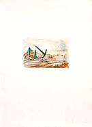 Claes Oldenburg - Pick-Axe Superimposed on a Drawing of Site by E. L. Grimm (Prints and Multiples) h: 26 x w: 20 in / h: 66 x w: 50.8 cm