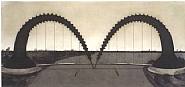 Claes Oldenburg - Screw-Arch Bridge (State II) (Prints and Multiples) h: 23.5 x w: 50.5 in / h: 59.7 x w: 128.3 cm