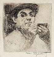 William Meyerowitz - Self Portrait (Prints and Multiples) h: 3 x w: 3 in / h: 7.6 x w: 7.6 cm