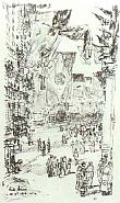 Childe Hassam - Avenue of the Allies (Prints and Multiples)