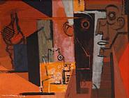 Louis Marcoussis - Composition au visage et au coquillage (Paintings) h: 35 x w: 44.5 cm / h: 13.8 x w: 17.5 in
