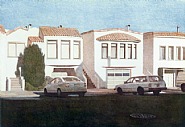 Robert Bechtle - Three Houses on Pennsylvania Avenue (Prints and Multiples)