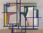 Ilya Bolotowsky - Blue Structure (Paintings)