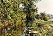 Peder Mork Mönsted - <i>Reflections of Spring</i> (Paintings) h: 27.5 x w: 39.5 in / h: 69.8 x w: 100.3 cm