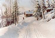 Peder Mork Mönsted - <i>Lillehammer, Norway</i> (Paintings) h: 28.5 x w: 40.5 in / h: 72.4 x w: 102.9 cm
