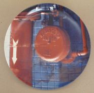 Robert Rauschenberg - Guggenheim Retrospective Limited Edition Plate – Sprinkler Plate (Ceramics) h: 10.4 x w: 10.4 in / h: 26.4 x w: 26.4 cm