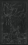 Keith Haring - Angels and Coyotes (Works on Paper (Drawings, Watercolors etc.)) h: 30 x w: 40 in / h: 76.2 x w: 101.6 cm