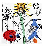 Keith Haring - Apocalypse #10 (Prints and Multiples) h: 38 x w: 38 in / h: 96.5 x w: 96.5 cm