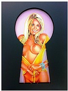 Mel Ramos - Peek - A- Boo 1 (Installations) h: 99 x w: 75 cm / h: 39 x w: 29.5 in