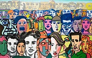 Erró - Many Stilescape (Paintings) h: 113 x w: 162 cm / h: 44.5 x w: 63.8 in