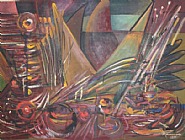 Mel Ramos - Old Portugese Totem Pole (Paintings) h: 49 x w: 64.3 cm / h: 19.3 x w: 25.3 in