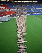 Spencer Tunick - Austria 2 (Ernst Happel Stadion, Kunsthalle Wien) (Photographs) h: 227 x w: 180 cm / h: 89.4 x w: 70.9 in