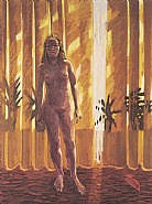 Nude in front of Yellow Curtain (Akt vor gelbem Vorhang)