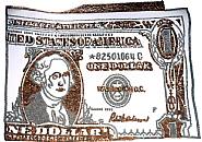 Vik Muniz - One dollar bill (Photographs)
