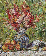 Vik Muniz - Flowers and Fruit, after Pierre-Auguste Renoir (Pictures of Magazine 2) (Photographs) h: 219.5 x w: 180.3 cm / h: 86.4 x w: 71 in