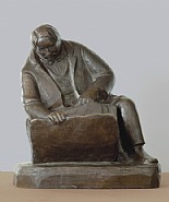 Ernst Barlach - Der Sammler (Sculptures) h: 34 x w: 31.5 x d: 22 cm / h: 13.4 x w: 12.4 x d: 8.7 in