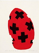 Black Crossed Red Egg