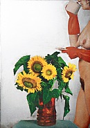 Michelangelo Pistoletto - Donna nuda con girasoli (Prints and Multiples) h: 100 x w: 70 cm / h: 39.4 x w: 27.6 in