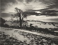 Somerset under snow, Roman hill fort, Somerset