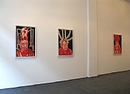 Francesco Clemente - Self-Portrait in White, Red and Black I, II, III (Paintings) h: 102 x w: 66.5 cm / h: 40.2 x w: 26.2 in