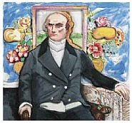 Larry Rivers - Daniel Webster and a Blue Wall (Paintings) h: 39.5 x w: 42.1 x d: 4.5 in / h: 100.3 x w: 106.9 x d: 11.4 cm
