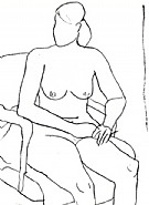 Richard Diebenkorn - Seated Nude (Prints and Multiples) h: 26.2 x w: 20 in / h: 66.5 x w: 50.8 cm