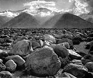Ansel Adams - Mount Williamson, Sierra Nevada, from Manzanar, CA, 1944