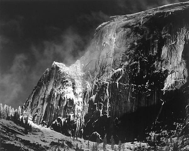 ansel adams yosemite. Ansel Adams, Half Dome Blowing