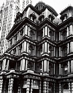 Berenice Abbott - Old Post Office, Broadway and Park Row, Manhattan, May 25, 1938, 1938