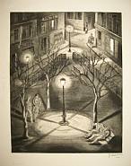 Emil Ganso - Paris Night (Prints and Multiples) h: 14.8 x w: 11.4 in / h: 37.6 x w: 29 cm