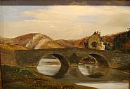 Théodore Rousseau - Bridge in the Jura (Paintings) h: 23 x w: 32 cm / h: 9.1 x w: 12.6 in