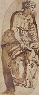 Taddeo Zuccaro - A Mother and a child (Works on Paper (Drawings, Watercolors etc.)) h: 333 x w: 137 cm / h: 131.1 x w: 53.9 in