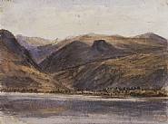 Paul Huet - A Lake in the Mountains (Works on Paper (Drawings, Watercolors etc.)) h: 14.1 x w: 18.9 in / h: 35.8 x w: 48 cm