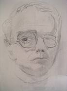 Roger Hilton - Self Portrait (Works on Paper (Drawings, Watercolors etc.)) h: 10 x w: 7 in / h: 25.4 x w: 17.8 cm