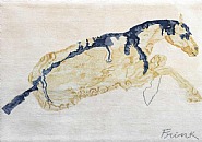 Elisabeth Frink - Reclining Horse (Textiles) h: 179.1 x w: 252.4 cm / h: 70.5 x w: 99.4 in