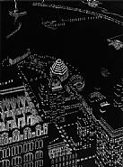 Yvonne Jacquette - New York Harbor Composite, Woodcut (Prints and Multiples) h: 44.5 x w: 22 in / h: 113 x w: 55.9 cm