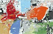 Jean Paul Riopelle - La Zone h: 25.5 x w: 39 in / h: 64.8 x w: 99.1 cm