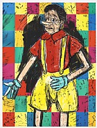 Jim Dine - Big Checkered Pinocchio (Prints and Multiples) h: 59.8 x w: 44.8 in / h: 151.9 x w: 113.8 cm