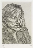 Lucian Freud - Head of IB (Prints and Multiples) h: 8.5 x w: 7.9 in / h: 21.6 x w: 20.1 cm