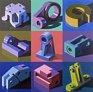 Robert Cottingham - Nine Components (Paintings)