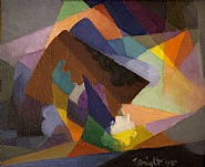 Stanton MacDonald-Wright - La Tempête (Paintings) h: 12 x w: 16 in / h: 30.5 x w: 40.6 cm