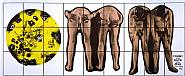 Gilbert and George - <!--12-->FRONT AND BACK AND PISS h: 89 x w: 225 in / h: 226.1 x w: 571.5 cm