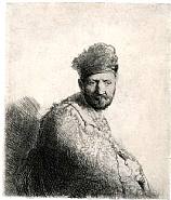 Rembrandt van Rijn - Bearded Man, In a Furred Oriental Cap (Prints and Multiples)